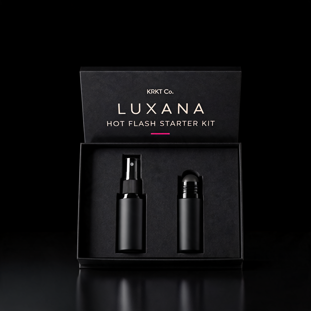 KRKT Co. LUXANA hot flash starter kit mockup
