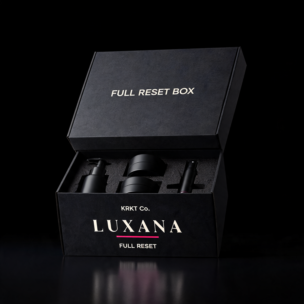 KRKT Co. LUXANA full reset box mockup